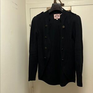 Juicy Couture Black Military-Inspired Cardigan